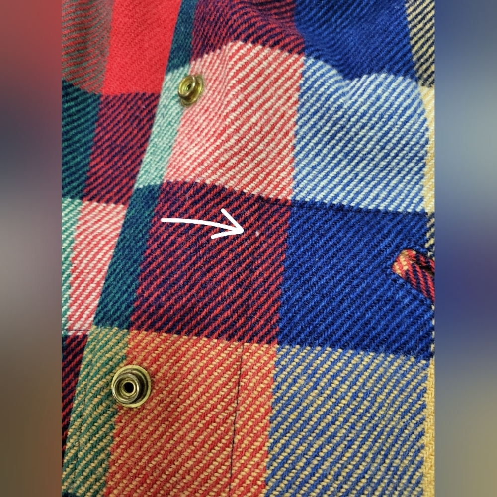 Vintage Pendleton Plaid Vest - 100% Virgin Wool - Picture 11 of 12